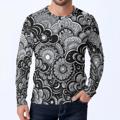Men's Classic Long-Sleeve Henley Shirt