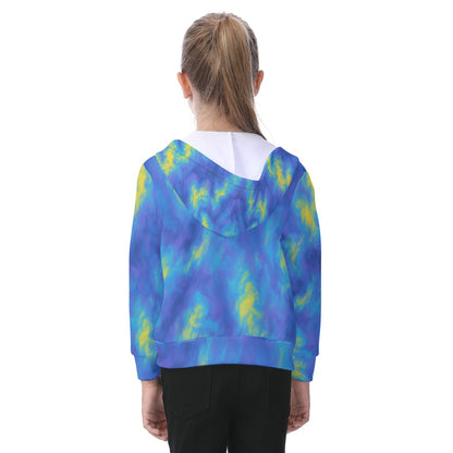 Unisex Kid's Zip-up Hoodie With Patch Pocket