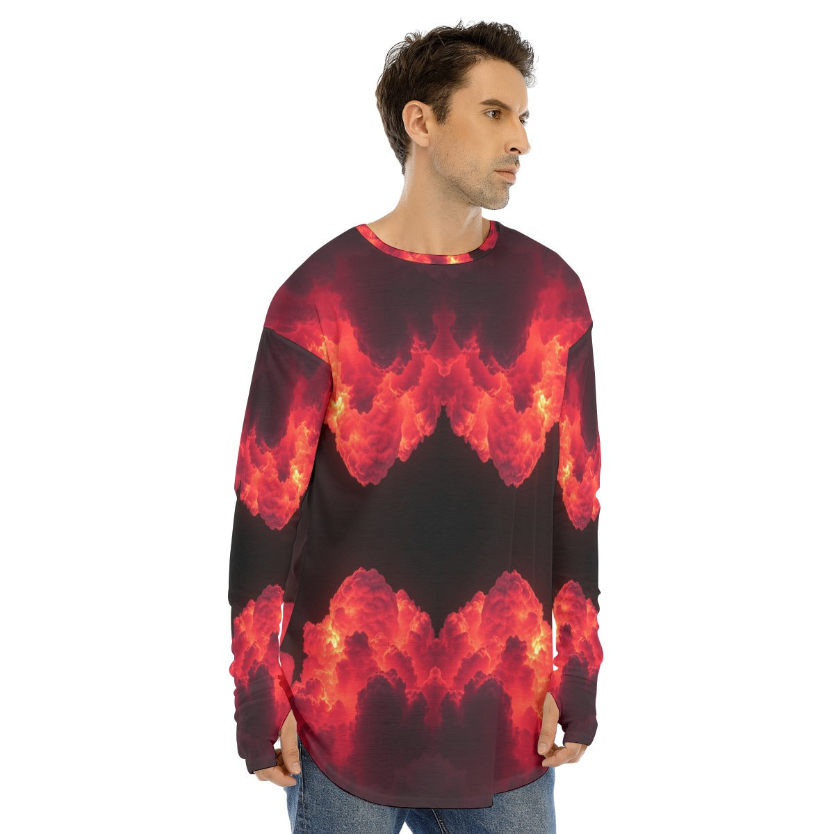 Men's Fingerless Long Sleeve T-shirt