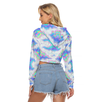 Women's Crop Top Hoodie|Velvet