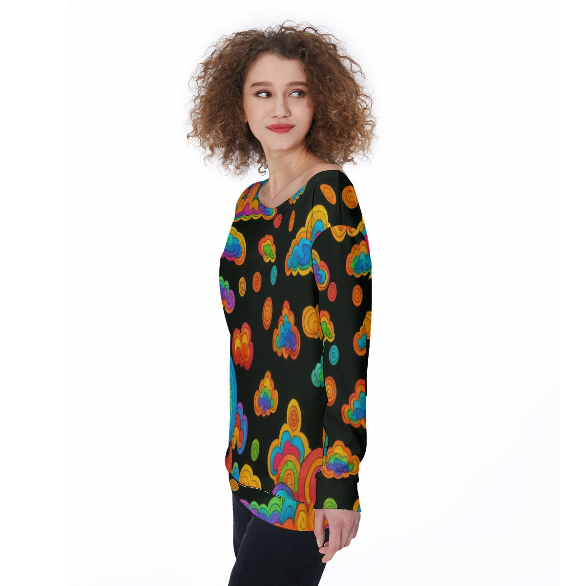 Women's Off-Shoulder Sweatshirt