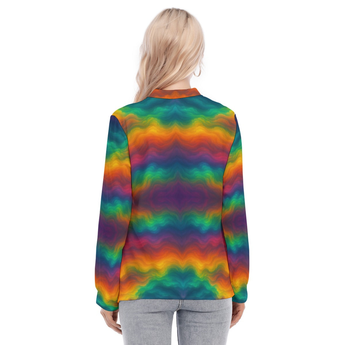 Women's Long Sleeve Blouse With Button Closure