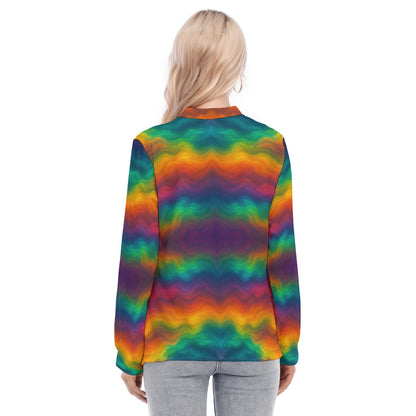 Women's Long Sleeve Blouse With Button Closure