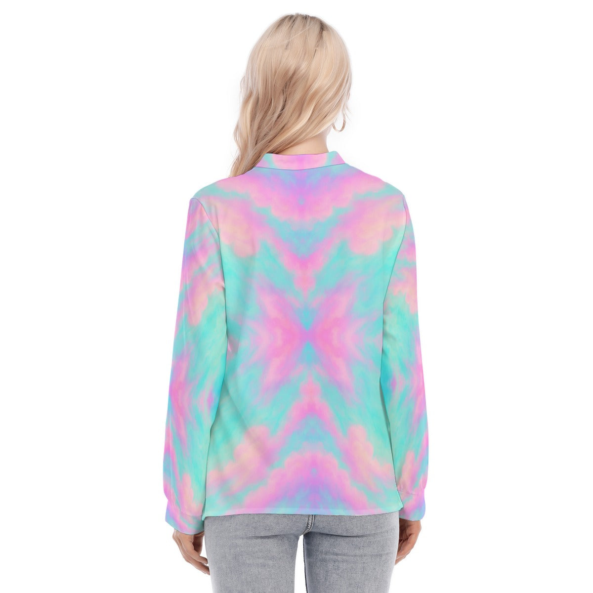 Women's Long Sleeve Blouse With Button Closure