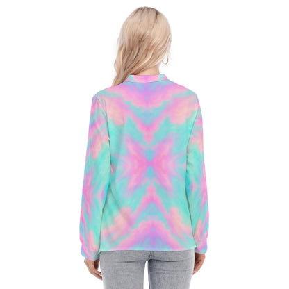 Women's Long Sleeve Blouse With Button Closure