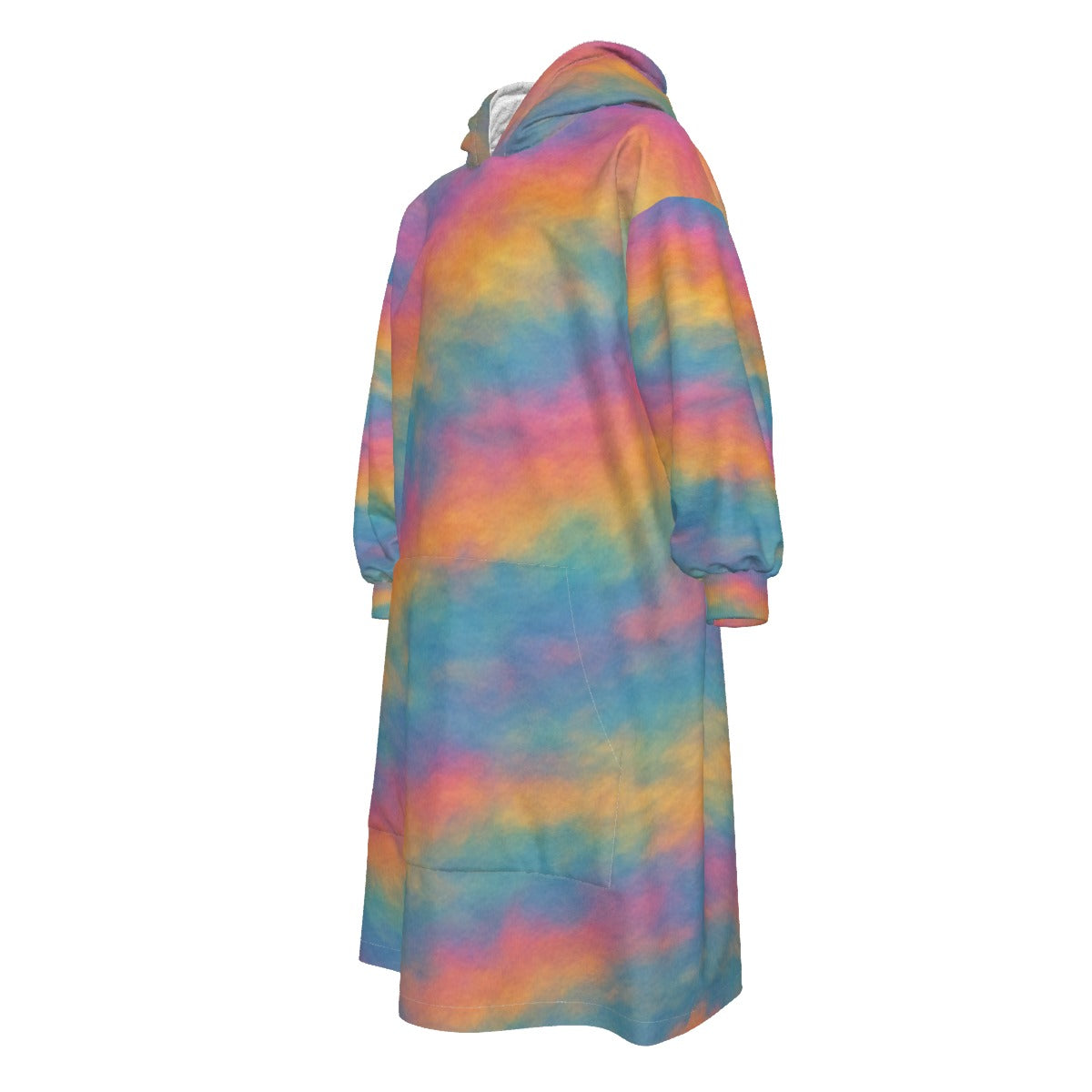 Unisex Kid's Sherpa Fleece Mid-Length Hoodie Blanket