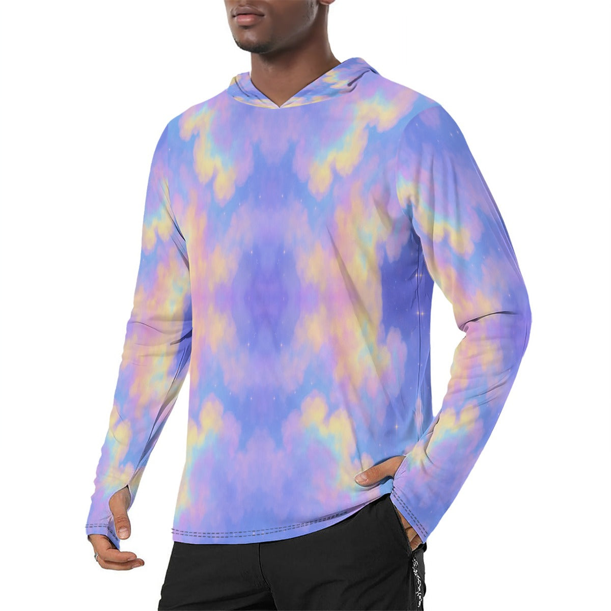 Men's Sunscreen Sports Hoodie With Thumb Holes