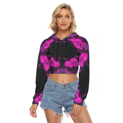 Women's Crop Top Hoodie|Velvet