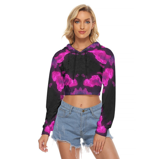 Women's Crop Top Hoodie|Velvet