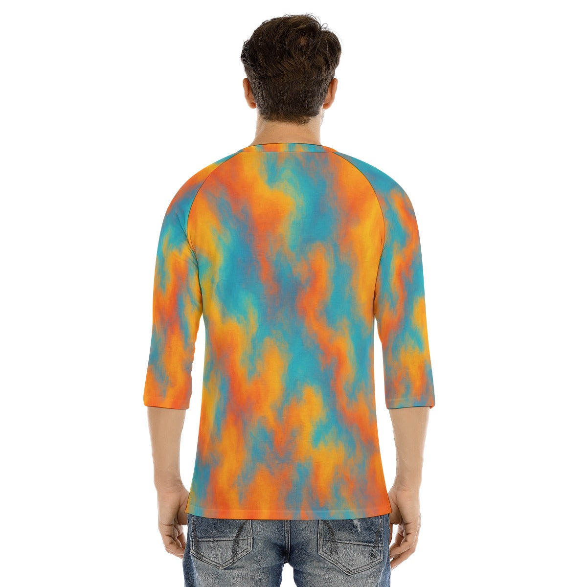 Men's Bracelet Sleeve T-shirt With Button Closure - view 4