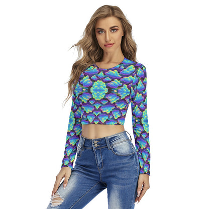 Women's Round Neck Crop Top T-Shirt