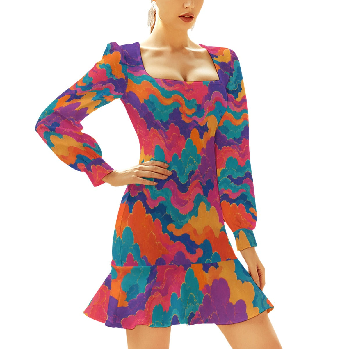 Women's Ruffle Hem Skinny Dress by O’Nimbus – view 2
