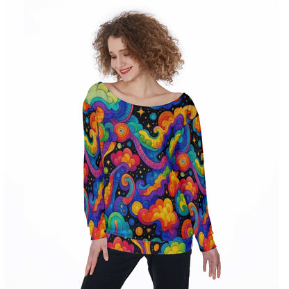 Women's Off-Shoulder Sweatshirt