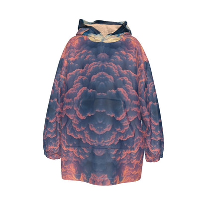 Unisex Kid's Sherpa Fleece Hoodie Blanket