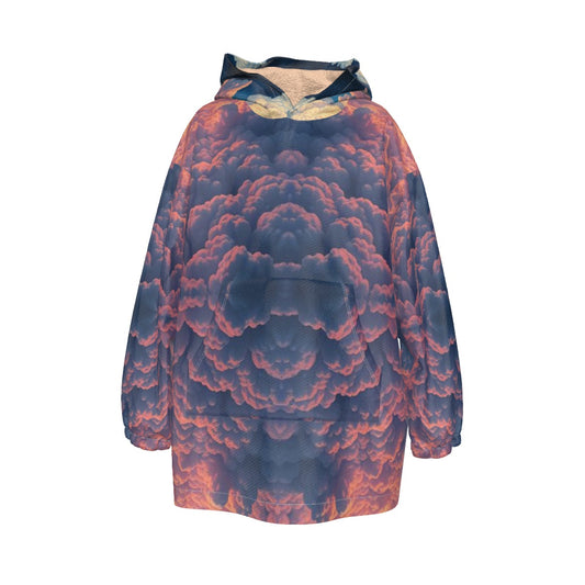 Unisex Kid's Sherpa Fleece Hoodie Blanket