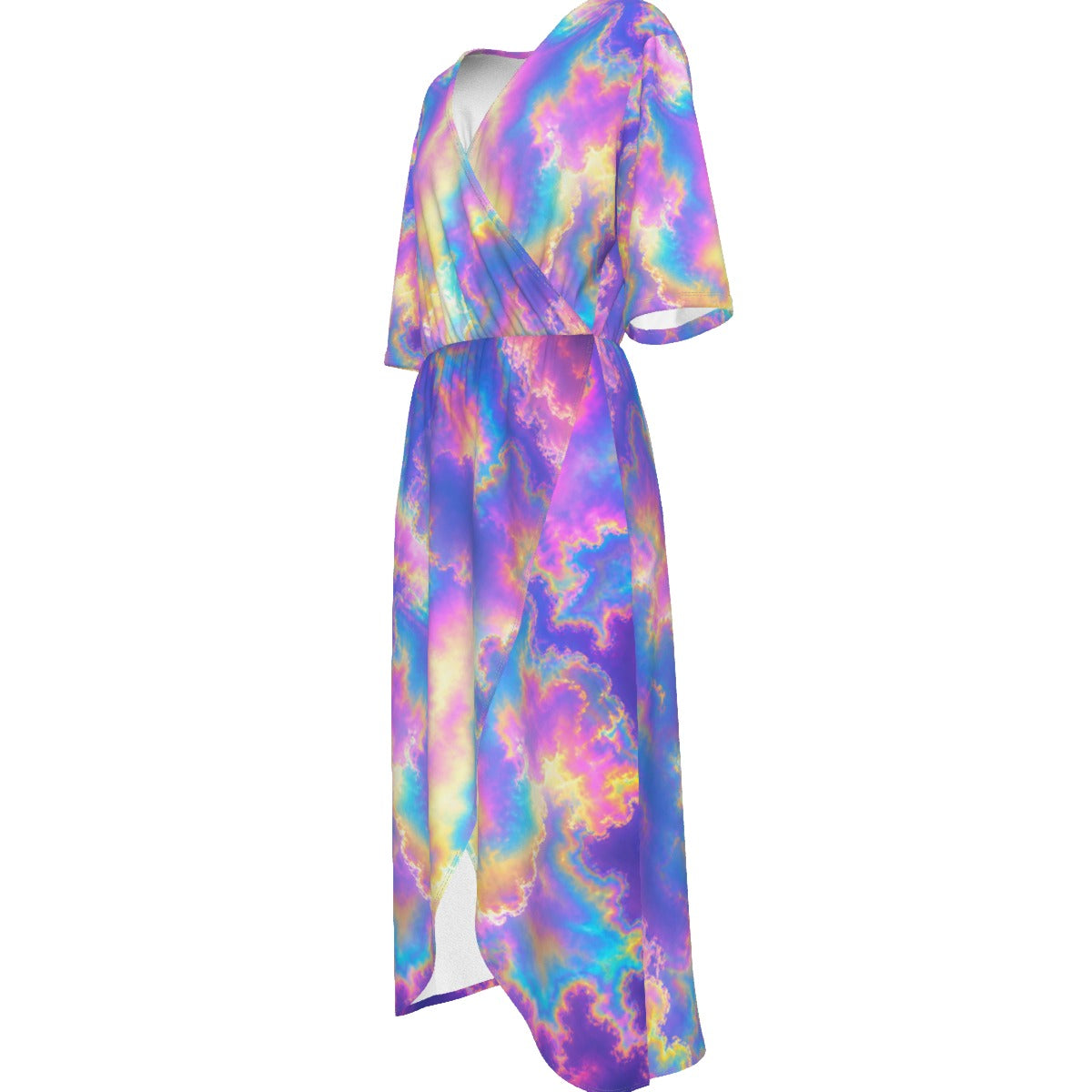 Women's Short Sleeve V-neck Dress