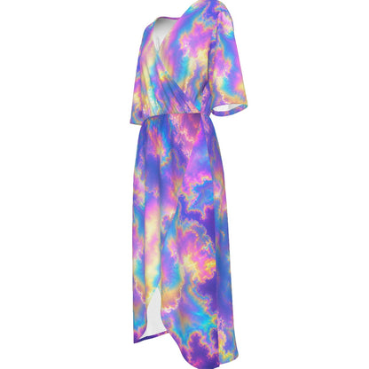 Women's Short Sleeve V-neck Dress