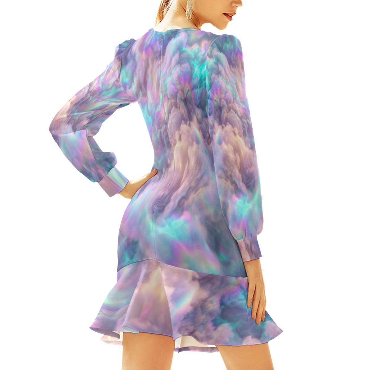 Women's Ruffle Hem Skinny Dress