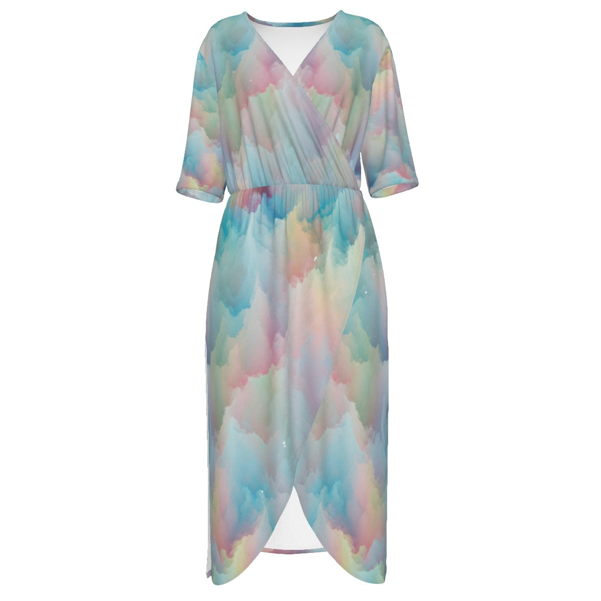 Women's Short Sleeve V-neck Dress