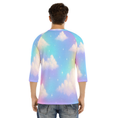 Men's Bracelet Sleeve T-shirt With Button Closure - view 4