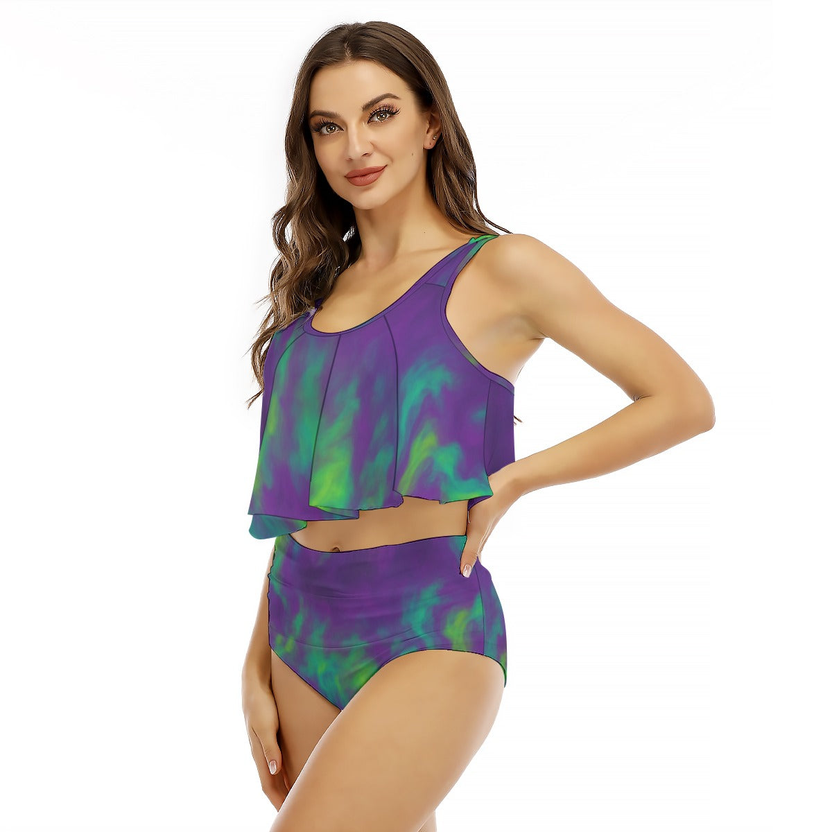 Women's Ruffled Vest Bikini Swimsuit