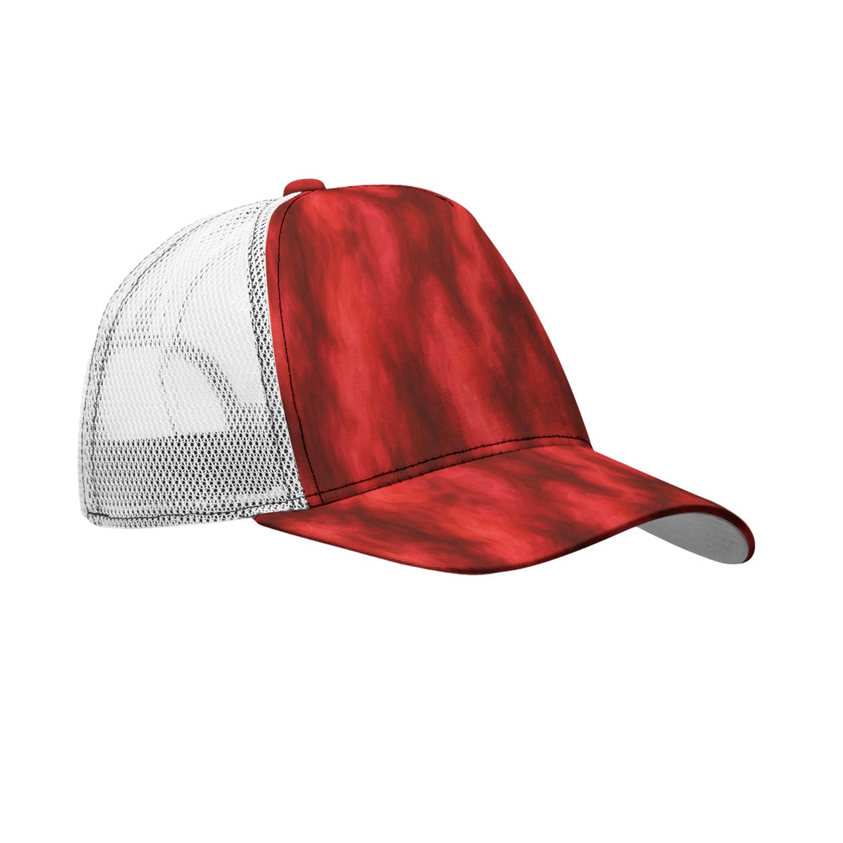 Unisex Black Buckle Peaked Mesh Cap With Box