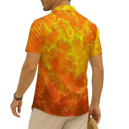 Men's Imitation Silk Short-Sleeved Shirt