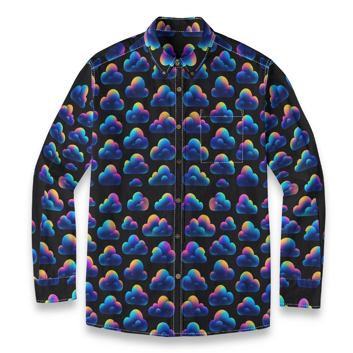 Men's Casual Lapel Long Sleeve Shirt|125GSM Cotton
