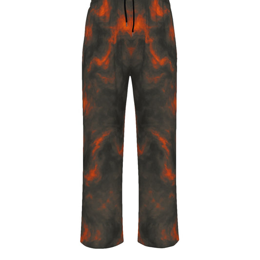 Unisex Knitted Fleece Wide Leg Pants