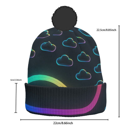 Unisex Knitted Hat With Pom-Pom