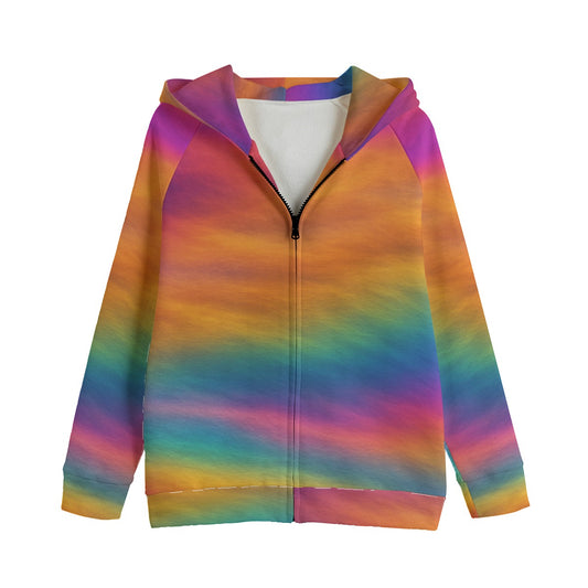 Unisex Kid's Zip Up Raglan Sleeve Hoodie | 310GSM Cotton