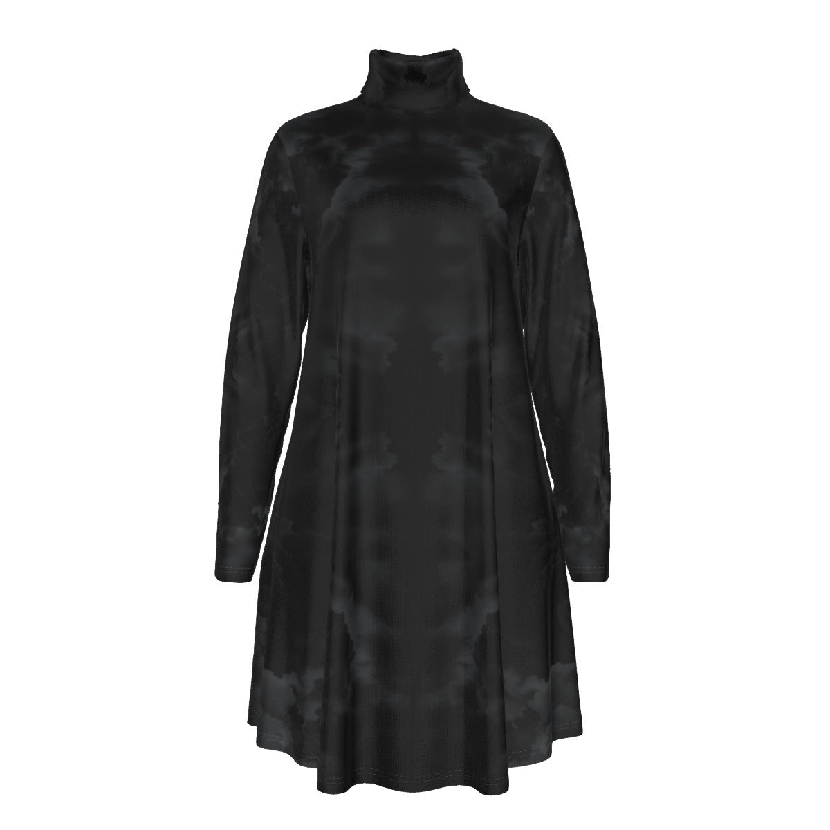 Women's High Neck Dress With Long Sleeve