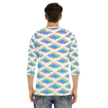 Men's Bracelet Sleeve T-shirt With Button Closure - view 4