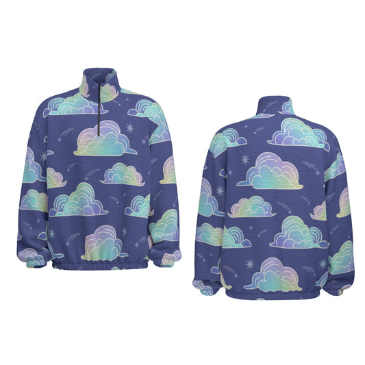 Unisex Turtleneck Zippered Sweatshirt