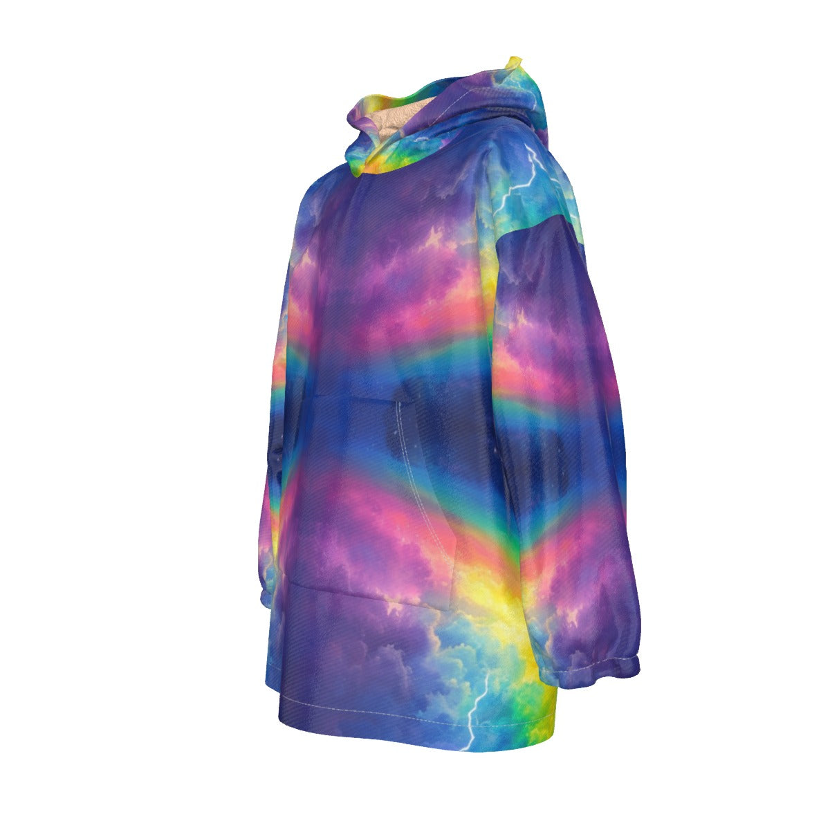 Unisex Kid's Sherpa Fleece Hoodie Blanket