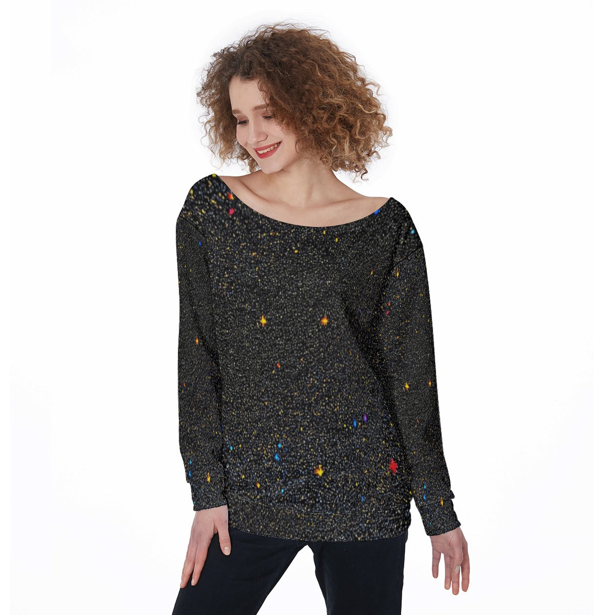 Women's Off-Shoulder Sweatshirt
