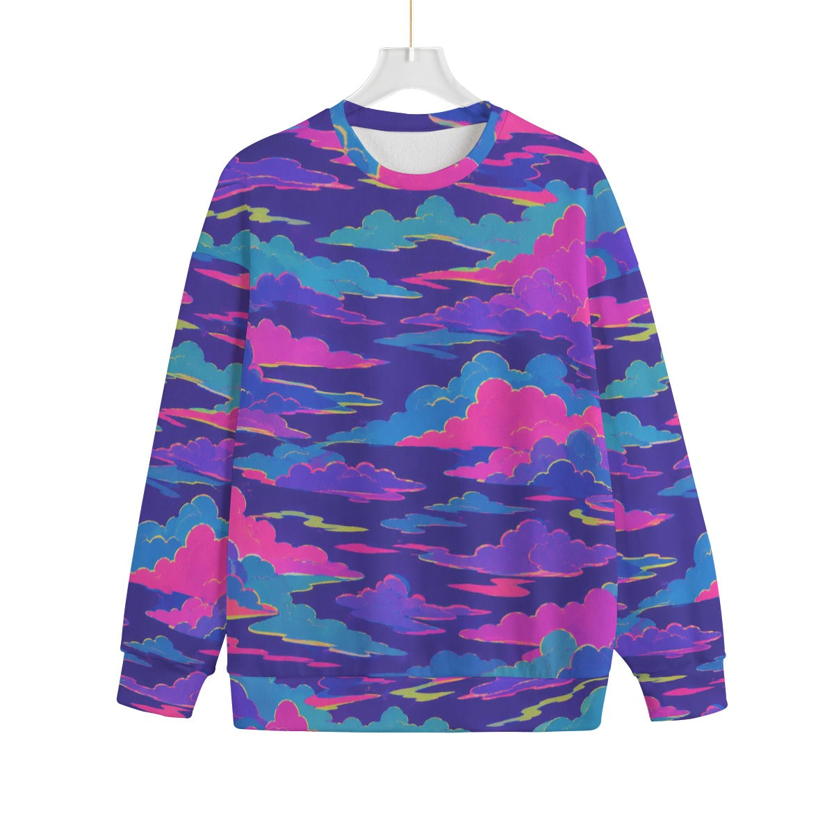 Unisex Drop-shoulder Knitted Fleece Sweater - view 1