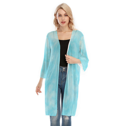 Women's V-neck Mesh Cardigan