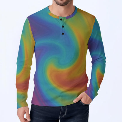 Men's Classic Long-Sleeve Henley Shirt