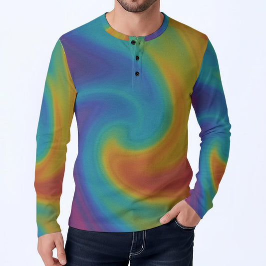 Men's Classic Long-Sleeve Henley Shirt
