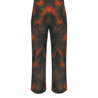 Unisex Knitted Fleece Wide Leg Pants