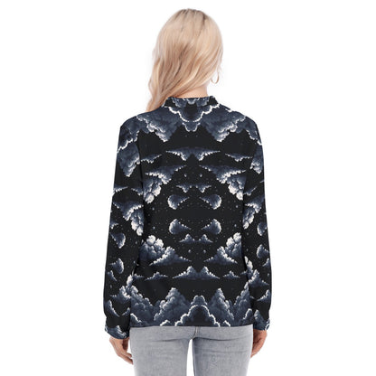 Women's Long Sleeve Blouse With Button Closure