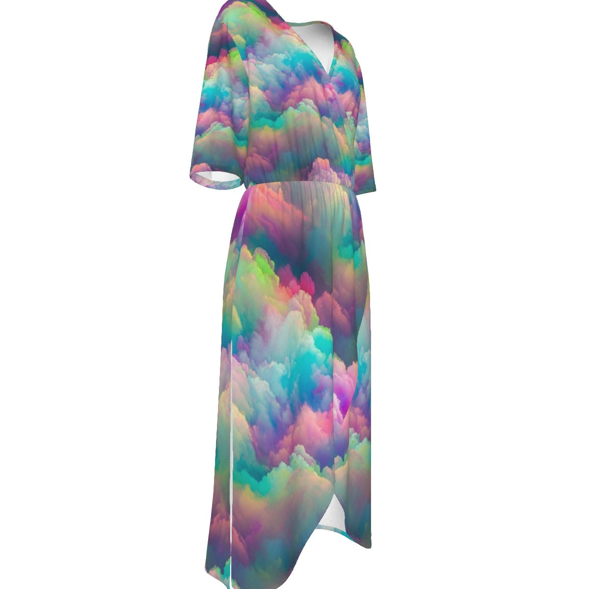 Women's Short Sleeve V-neck Dress