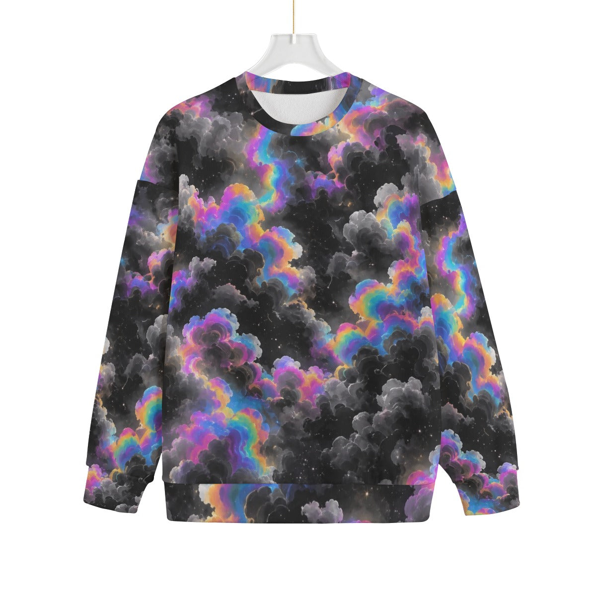 Unisex Drop-shoulder Knitted Fleece Sweater - view 1