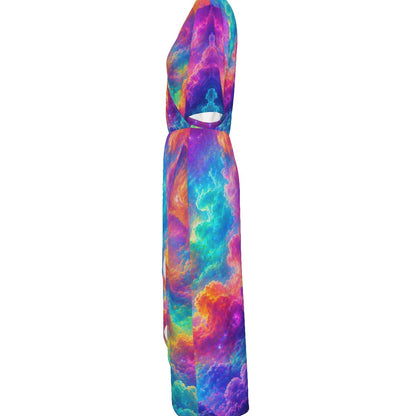 Women's Short Sleeve V-neck Dress