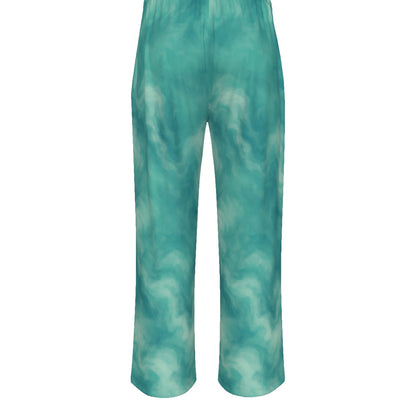 Unisex Knitted Fleece Wide Leg Pants