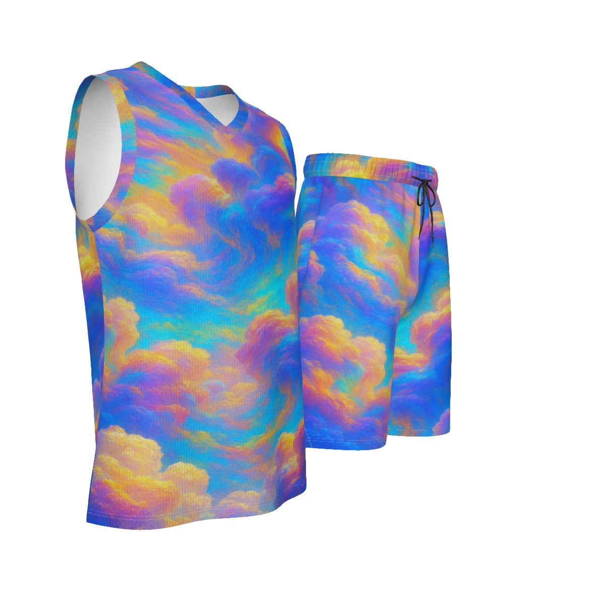 Men's V Neck Basketball Suit