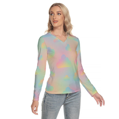 Women's V-Neck Long Sleeves T-Shirt