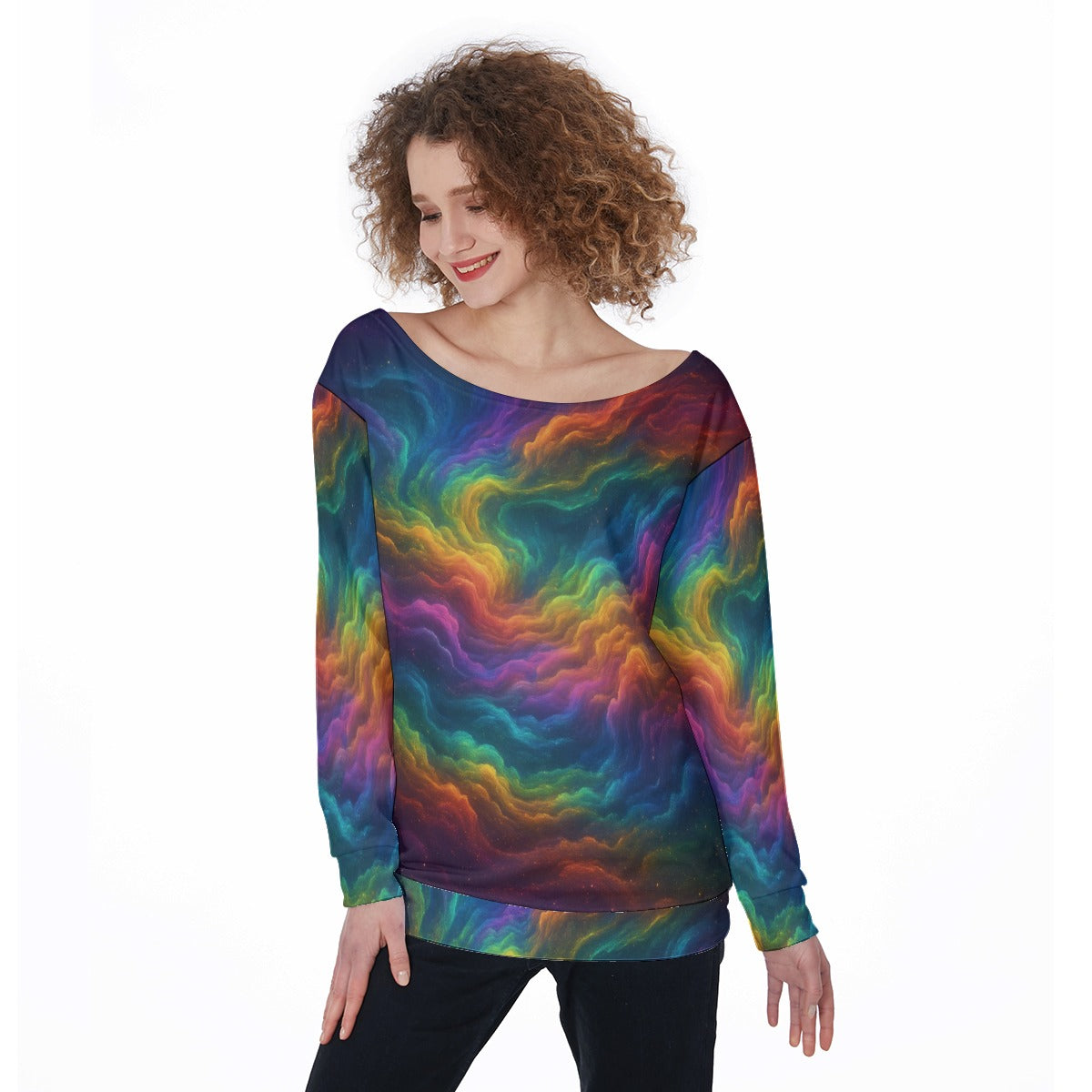 Women's Off-Shoulder Sweatshirt