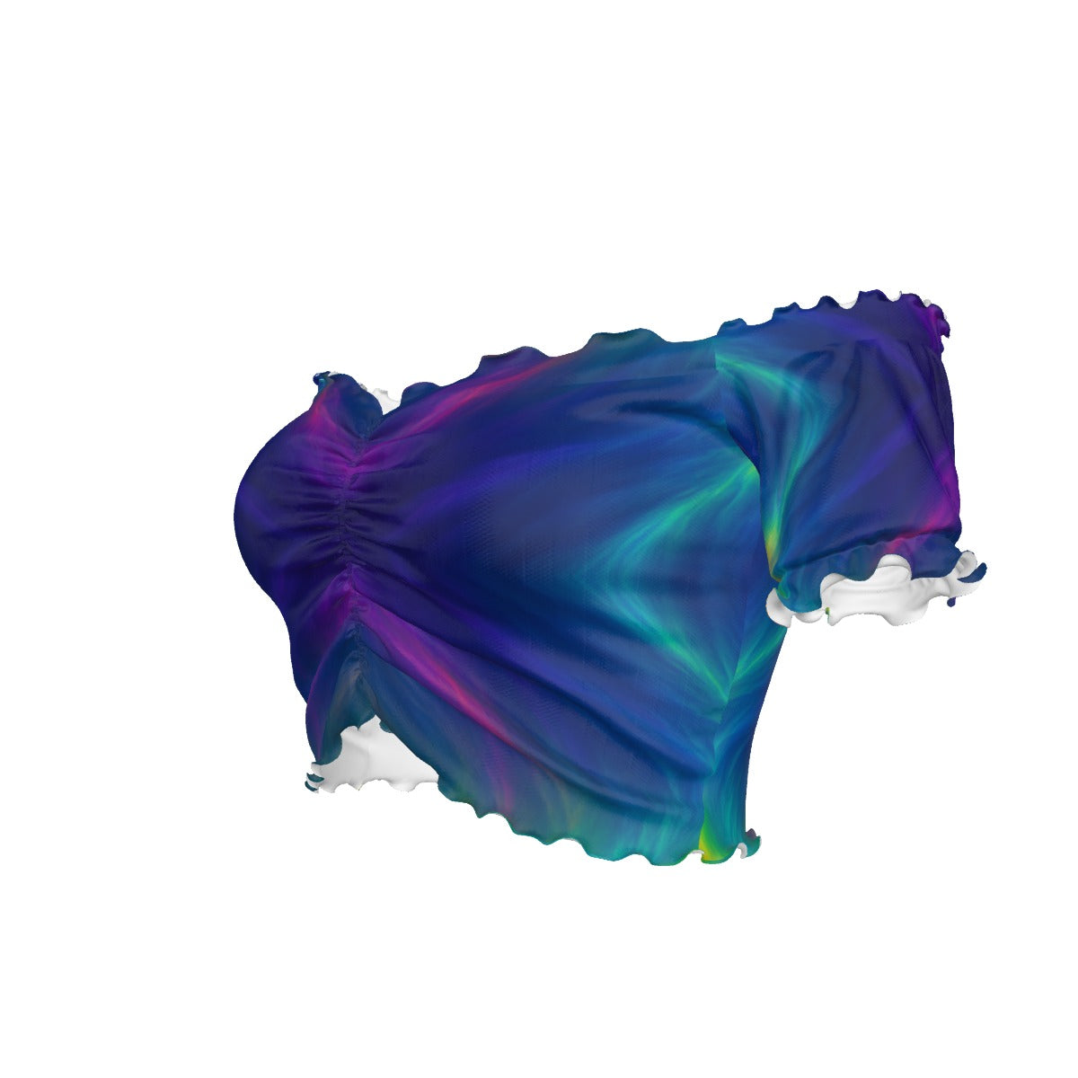 Women's One-shoulder Off-the-navel Short Sleeve T-shirt